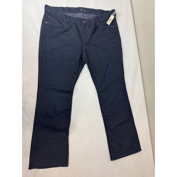 NWT 2008 Old Navy The Diva Boot Leg Jeans Dark Wash Mid Rise - Size 16 Short - Picture 1 of 12